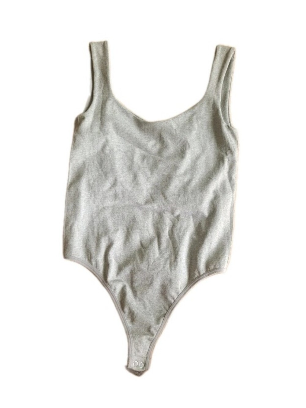 Intimately Free People $78 Grey Stretch Fitted Thong Bodysuit Sz Xs-S